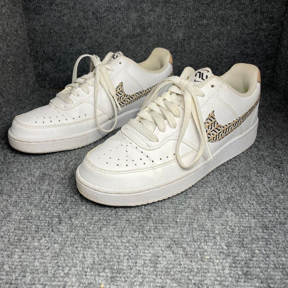 Nike Court Vision Lo Sneakers Women's 8 White United In Victory Lace Up Casual - Picture 2 of 9